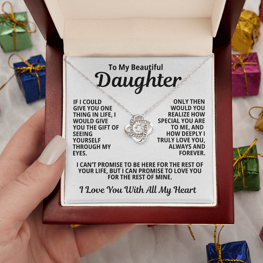 Gift For My Daughter | Always And Forever | Love Knot Necklace