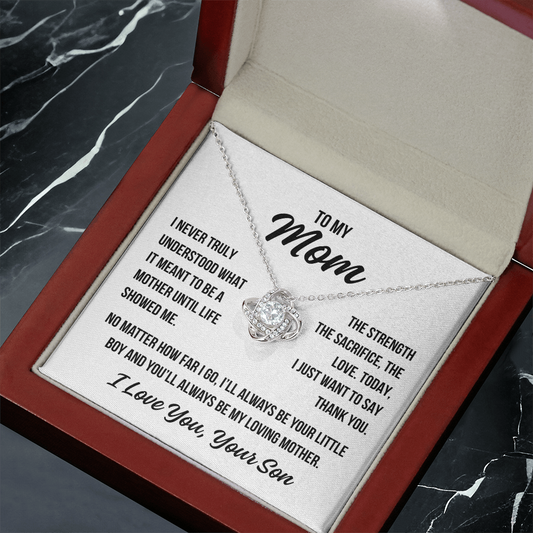 To My Mom Gift | Thank You | Love Knot Necklace