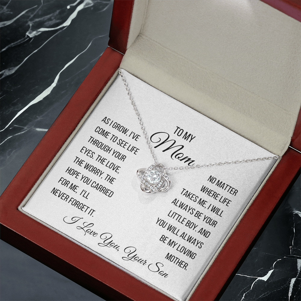 To My Mom Gift | Through Your Eyes | Love Knot Necklace