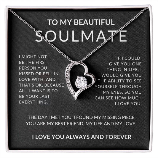 to my soulmate necklace with message