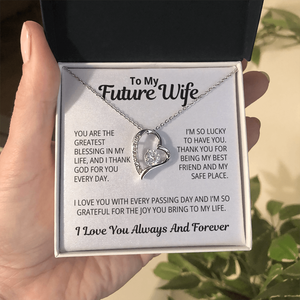 To My Future Wife Gift | You Are My Safe Place | Forever Love Necklace