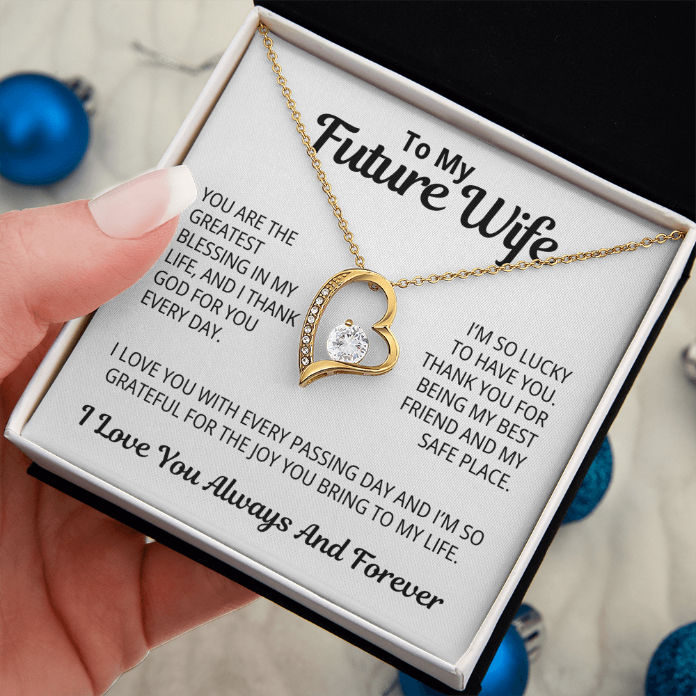 To My Future Wife Gift | You Are My Safe Place | Forever Love Necklace