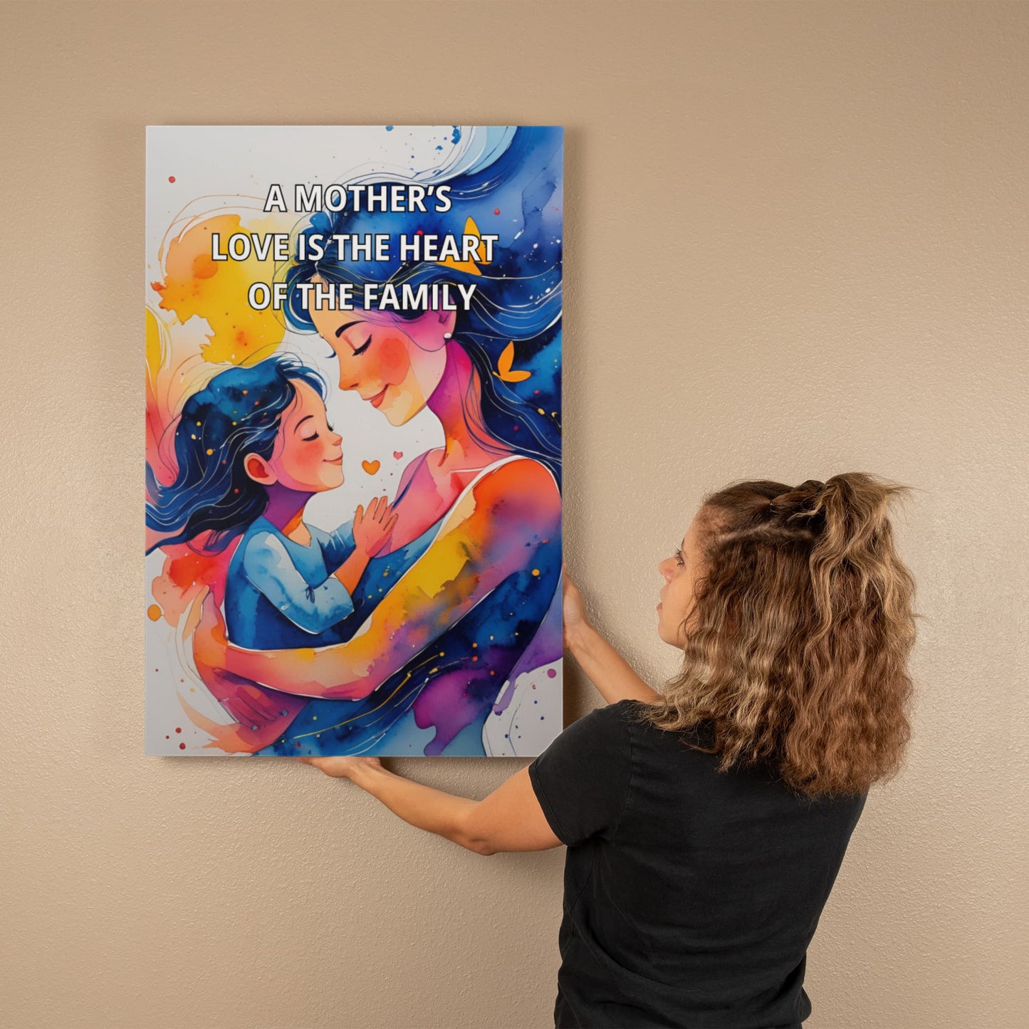To My Mom Canvas Gift | A Mother's Love | Canvas Gallery Wrap
