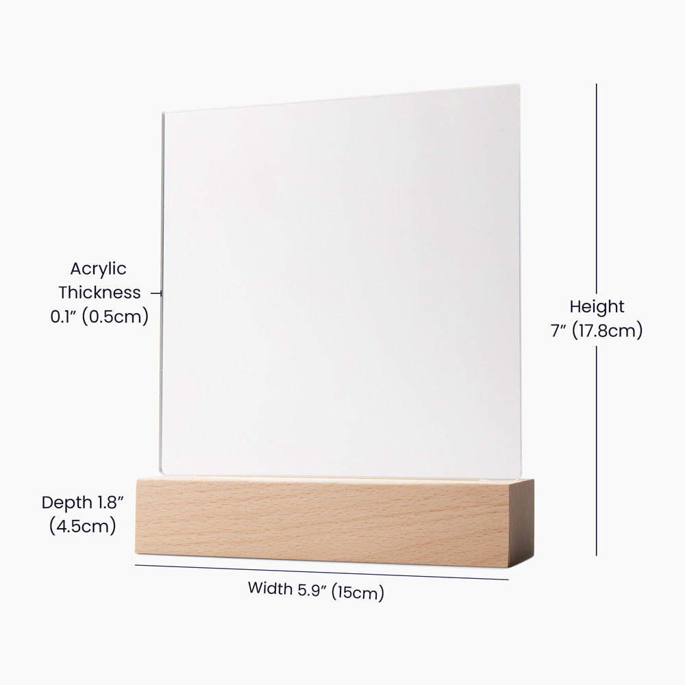 dimensions for dragon fly acrylic plaque