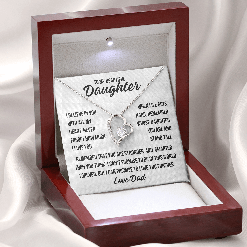lighted box featuring jewelry gift for daughter from dad