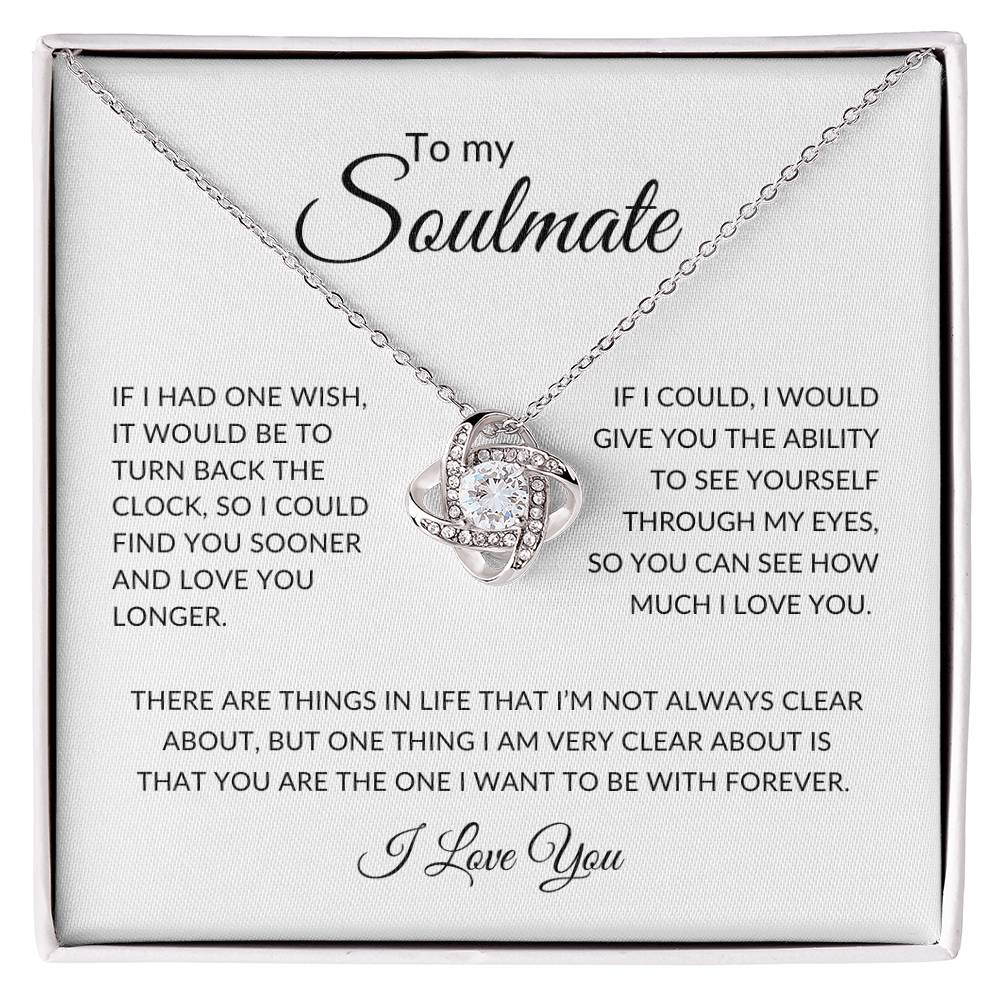 necklace with message to my soulmate