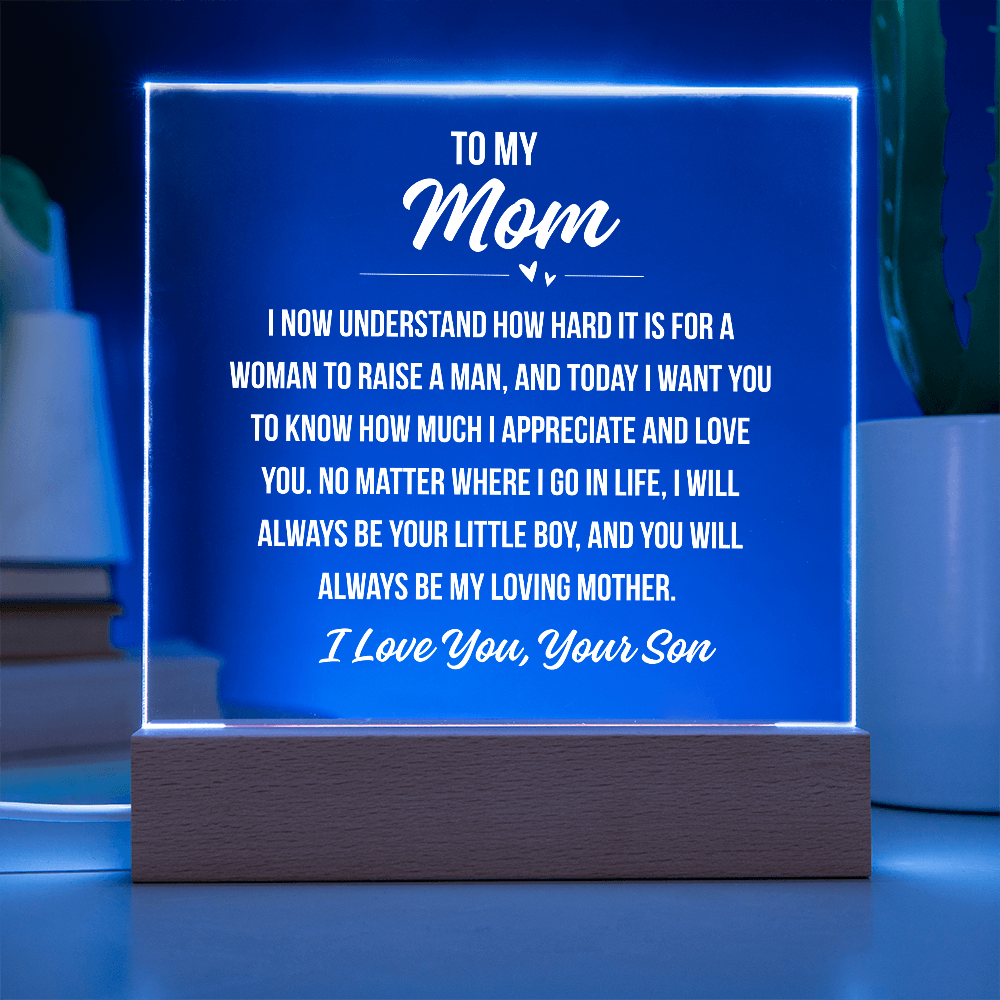 to my mom gift, acrylic plaque